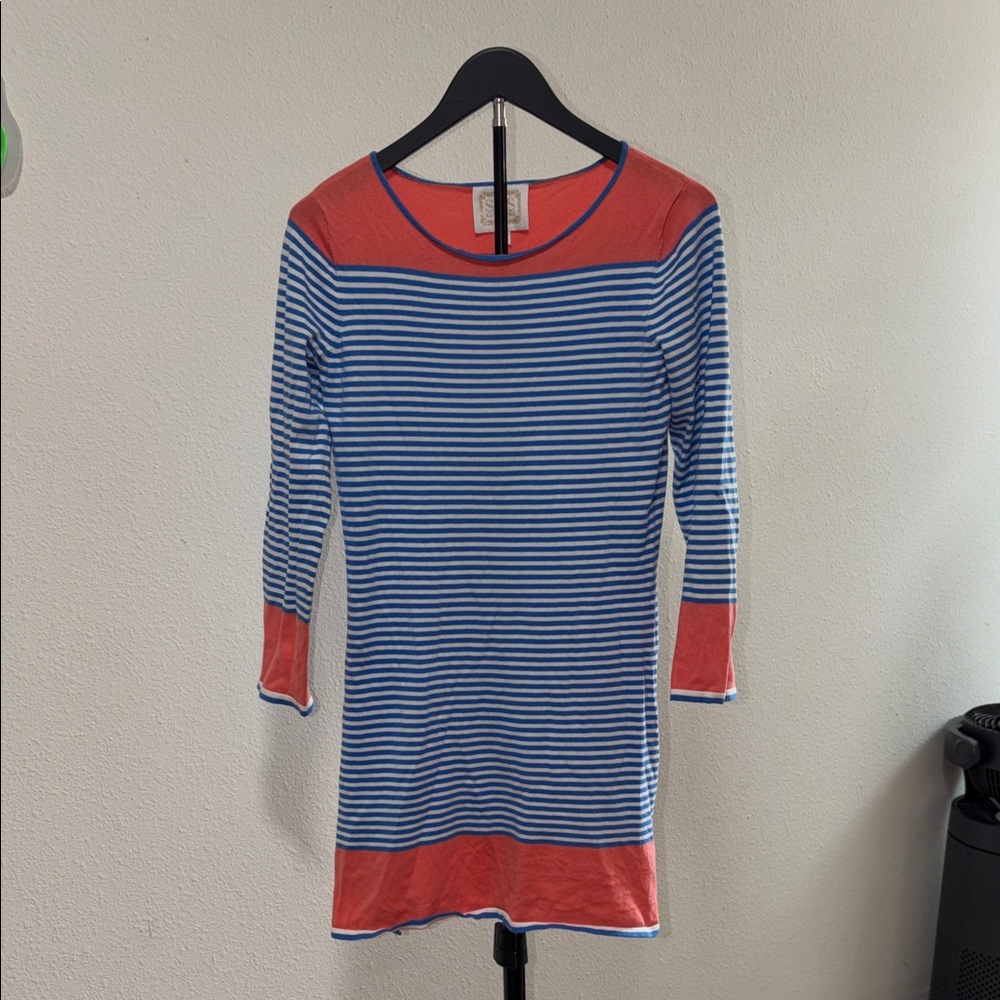 SAIL To SABLE (STS) Striped Blue and Red Sweater Dress